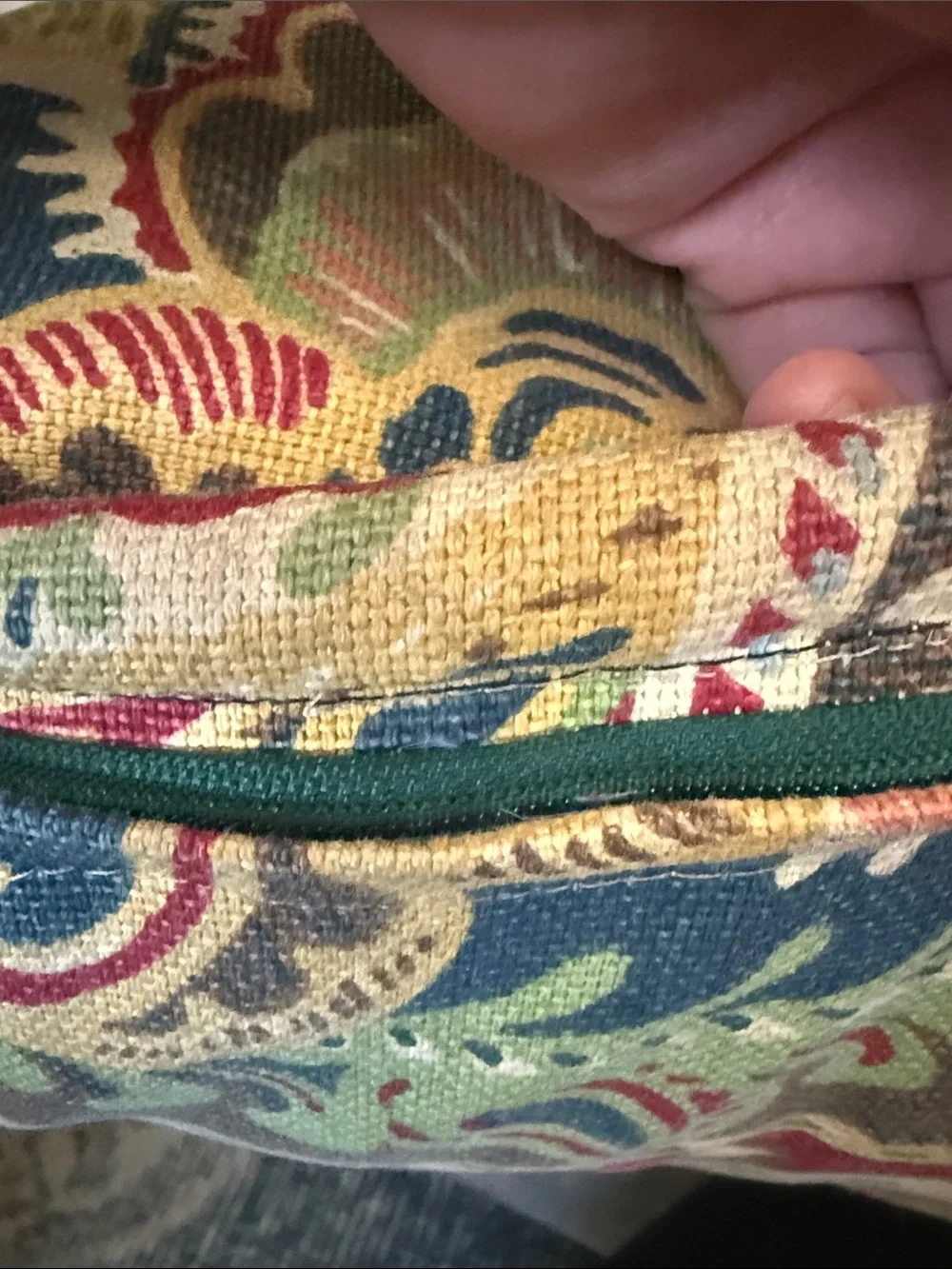 Vintage Pier 1 vibrant gardenia Paisley Accent Pillows.